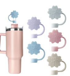 Christmas Themed Silicone Straw Cover for Tumbler/Stanley Cup 10mm, Reusable Straw Lid, 9pc/6pc/5pc